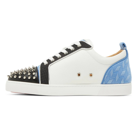 Christian Louboutin Louis Junior Spikes Orlato Flat White Low Top Sneaker 48 15 - Picture 7 of 12